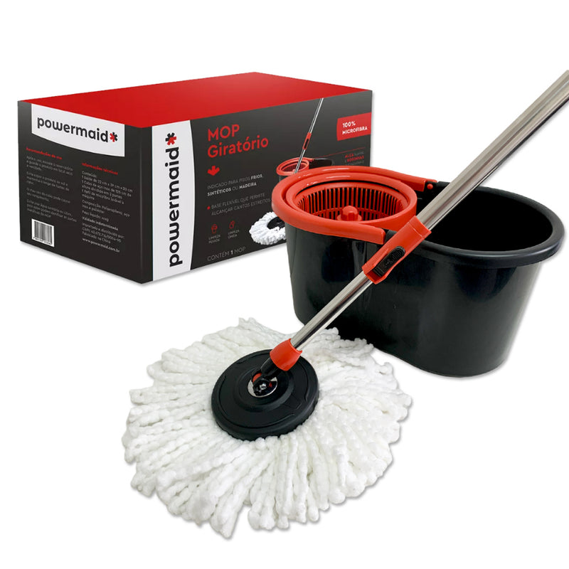 Mop Giratório Balde Centrifuga 8 Litros Esfregão Multiuso